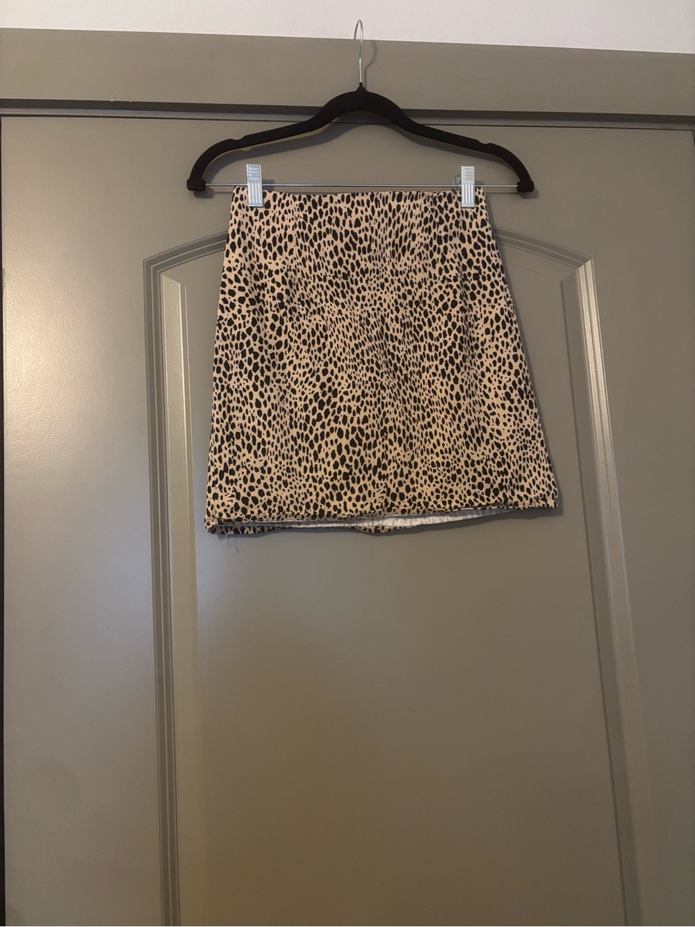 Brandy Melville Leopard Cheetah Print Mini Skirt Made in Italy